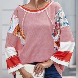 Boutique Floral Striped Tunic